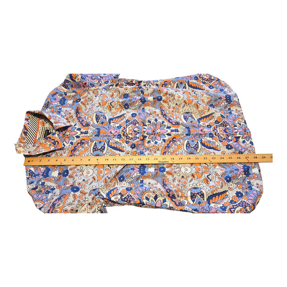 Talbots Button Up Shirt Womens Size Large Floral Paisley Print Maximalist Retro - Picture 10 of 10